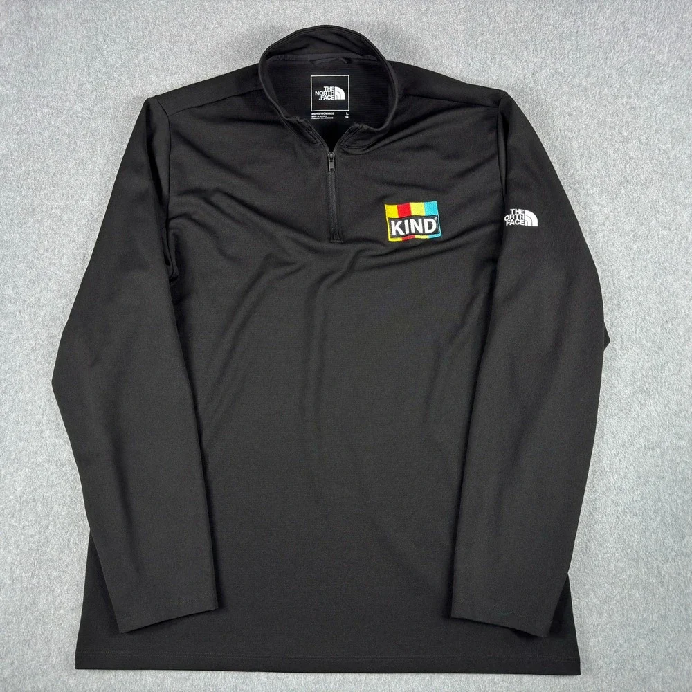 The North Face KIND Food Company 1/4 Zip Pullover Men's L Embroidered Logo